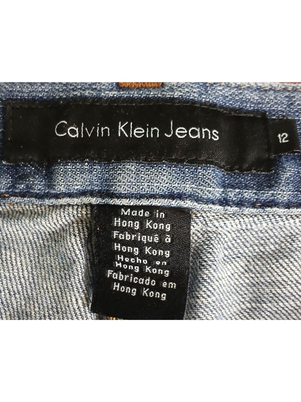 Calvin Klein Womens Flare Jeans Size 12 Blue Denim 99% Cotton Vintage Style #Q16 - Picture 3 of 9